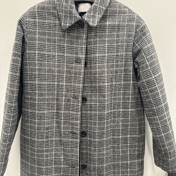 Oak+Fort Black Plaid lined coat in double extra small - Picture 3 of 5